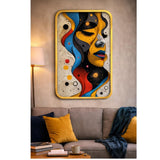 Load image into Gallery viewer, Webelkart Premium Abstract Woman Face Wall Painting For Home Decor, 3D UV Printed Wooden Wall Hanging |Home Décor for Living Room, Bedroom, Office Wall Painting (18 x 10 Inches)
