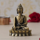 गैलरी व्यूवर में इमेज लोड करें, Webelkart Premium Lord Metal Gautam Buddha Statue of Sakyamuni Statue Showpiece for Home/Office Decor |Decorative Items for Home- Car Dashboard Idols (3.5&quot; Inche)