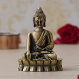 गैलरी व्यूवर में इमेज लोड करें, Webelkart Premium Lord Metal Gautam Buddha Statue of Sakyamuni Statue Showpiece for Home/Office Decor |Decorative Items for Home- Car Dashboard Idols (3.5" Inche)