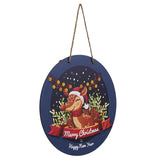 गैलरी व्यूवर में इमेज लोड करें, Webelkart Merry Christmas and Happy New Year Printed Wall Hanging/Door Hanging for Home and Office Decor Christmas Decorations Items (Multi Color_14.5 inches)