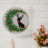 Load image into Gallery viewer, Webelkart Merry Christmas Wooden Printed Wall Hanging Ornaments for Christmas and Home Decor| Gifts Item for Home Decoration Ornaments (10&quot; Inches)