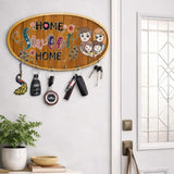 Load image into Gallery viewer, Webelkart Premium Wooden Home Sweet Home Key Holder for Wall Decor | 3D UV Printed Key Hanger | Wall Key Hanger for Home Entrance, Living Room Home Decor Item (11" Inches)