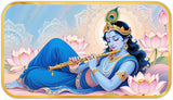 गैलरी व्यूवर में इमेज लोड करें, Webelkart Beautiful Krishna Wall Painting For Home Decor | 3D UV Printed Wall Decor for Living Room, Bedroom &amp; Temple | Home Decoration Item (18 Inches)