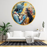 Load image into Gallery viewer, Webelkart Premium Radha Krishna Wall Painting with Golden Frame For Home Decor | 3D UV Printed Wall Decor for Living Room, Bedroom &amp; Temple | Spiritual Home Decoration (12 Inches)
