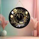 गैलरी व्यूवर में इमेज लोड करें, Webelkart Premium New Year Wooden Wall Hanging for Home and Office Decor, Decorative Holiday Party Ornament,Home Decor Item (10&quot; Inches)
