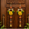 Load image into Gallery viewer, Webelkart Premium Set of 2 with Shubh Labh Wall Hanging for Diwali Decoration| Wall Decor |Temple Decor Wall Hanging |Pooja and Home Decor Hanging (Yellow Flower)
