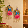 Load image into Gallery viewer, Webelkart Premium Set of 2 with Shubh Labh Wall Hanging for Diwali Decoration| Wall Decor |Temple Decor Wall Hanging |Pooja and Home Decor Hanging (Flut Designs)