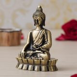 गैलरी व्यूवर में इमेज लोड करें, Webelkart Premium Lord Metal Gautam Buddha Statue of Sakyamuni Statue Showpiece for Home/Office Decor |Decorative Items for Home- Car Dashboard Idols (3.5" Inche)
