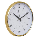 Load image into Gallery viewer, JaipurCrafts Premium Plastic Wall Clock for Home and Office Decor/Office Wall Clocks/Wall Clock for Living Room (Noiseless, 10 Inches) (Gold)