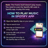 Load image into Gallery viewer, Webelkart Personalised Spotify Photo Frame with LED Light, Wooden Stand, Custom Music Plaque with Picture and Song Code, Transparent Acrylic Tabletop Gift for Birthday, Anniversary, Couple, 6 x 7.25 Inch