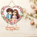 Load image into Gallery viewer, Webelkart Premium Couple Wall Hanging for Home Decor | Couple Gifts Forever Together Couple Design,Valentine Gift Item for Girlfriend/Boyfriend/Husband Wife Living Room Decoration (1)