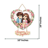 Load image into Gallery viewer, Webelkart Premium Couple Wall Hanging for Home Decor | Couple Gifts Forever Together Couple Design,Valentine Gift Item for Girlfriend/Boyfriend/Husband Wife Living Room Decoration (1)