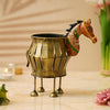 गैलरी व्यूवर में इमेज लोड करें, Webelkart Beautiful Horse Pen Holder for Home | Handcrafted Pen Holder with Horse Showpiece &amp; Stand | Indoor Outdoor Holder for Office Desk Item (7.5" Inches)