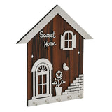 गैलरी व्यूवर में इमेज लोड करें, Webelkart Antique Wooden Sweet Home Key Holder for Home Decor | House Shape Decorative Key Stand for Wall,Key Hanger for Office (11.22" Inches)