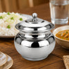 Load image into Gallery viewer, Webelkart Premium Ghee Dani with Lid | Multipurpose Ghee Storage Container | Mirror Finish Steel Pot for Kitchen | Oil,Butter &amp; Masala Storage Jar (Silver)