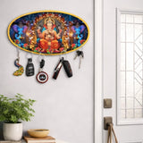 Load image into Gallery viewer, Webelkart Premium Lord Ganesha Wooden Key Holder for Wall Decor | 3D UV Printed Key Hanger | Decorative Wall Key Hanger for Home Entrance, Living Room Home Decor (11" Inches)