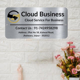 Load image into Gallery viewer, Webelkart Premium Acrylic Customised Business Gst Name Plate For Home/Office/Restaurents - 12 x 6 inches - Silver