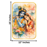 गैलरी व्यूवर में इमेज लोड करें, Webelkart Beautiful Radha Krishna Wall Painting with Frame For Home/Office Decor | 3D UV Printed Wall Decor for Living Room, Bedroom &amp; Temple | Home Decoration Item (18x12 Inches)