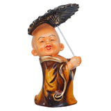 Load image into Gallery viewer, JaipurCrafts Little Baby Cheerish Mood Laughing Buddha with Umbrella Showpiece- 8 inches