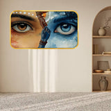 Load image into Gallery viewer, Webelkart Beautiful Good Eye Wall Painting For Home Decor,Radha Krishna Wall Art, Divine Eyes Close-Up, Spiritual Home Decor, Diwali Gift Item (18" Inches)