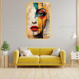 Load image into Gallery viewer, Webelkart Premium Art Flow Abstract Woman Face Wall Painting For Home Decor, Wall Art For Office Decor. Home Decor Item (18x12 Inches) Large Decorative Wall Art