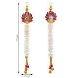 Load image into Gallery viewer, JaipurCrafts Premium Laxmi Ganesh ji Wall Hanging |Lotus Back Drop Hanging | Wall Decor |Temple Decor Wall Hanging Home and Office Decor (Set of 2) 17&quot; Inches
