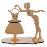 Load image into Gallery viewer, JaipurCrafts Premium 3D Wooden Puzzle Toys Assembly Model - Napkin Holder Girl with a Hanger Napkin Holder/Tissue Paper Holder for Table Decor, Home Decor Items 10&quot; Inches Doll Tissue Paper Holder