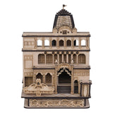 गैलरी व्यूवर में इमेज लोड करें, Webelkart Premium Khatu Shyam Ji Wooden Temple for Home Decoration car Dashboard Wooden Temple for Office - Khatu Shyam Mandir Model (8.66&quot; Inches) (Brown Finish)