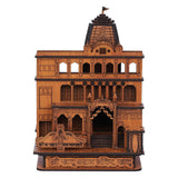 गैलरी व्यूवर में इमेज लोड करें, Webelkart Premium Khatu Shyam Ji Wooden Temple for Home Decoration car Dashboard Wooden Temple for Office - Khatu Shyam Mandir Model (8.66&quot; Inches) (Wood Finish)