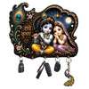 Load image into Gallery viewer, Webelkart Radha Krishna Key Holder for Home Decor, Key Chain Holder for Wall, Living Room, Wall Mount Key Hanger,Pooja Room Home Decor Item (10 Inches)