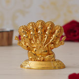 Load image into Gallery viewer, JaipurCrafts Premium Panchmukhi Metal Ganesha Idol Statue Showpiece for Car Dashboard, Home Temple and Office Decor |(2.5 x 1.77 x 2.56 Inches) Gold