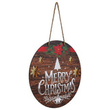 गैलरी व्यूवर में इमेज लोड करें, Webelkart Premium Merry Christmas Printed Wall Hanging/Door Hanging for Home and Office Decor Christmas Decorations Items (Wood Color_14.5 inches)