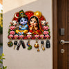 Load image into Gallery viewer, Webelkart Premium Radha Krishna Wooden Key Holder for Home Decor, Wall Mount Key Hanger, Key Chain Holder for Wall, Living Room, Pooja Room (Red)