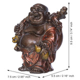 गैलरी व्यूवर में इमेज लोड करें, JaipurCrafts Premium Feng Shui Laughing Buddha Showpiece for HomeOffice Decor Buddha Showpiece (3.74&quot; Inches Multicolor)