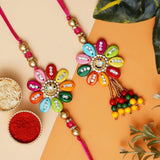 Load image into Gallery viewer, Webelkart Designer Rakhi with Cadbury Celebration Pack And Adiyogi Idol Rakhi Combo Pack | Rakhi For Bhaiya Bhabhi | Rakhi For Brother Kids Rakhi With Roli Chawal Best Wishes Card For Rakshabandhan