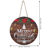 गैलरी व्यूवर में इमेज लोड करें, Webelkart Premium Merry Christmas Printed Wall Hanging/Door Hanging for Home and Office Decor Christmas Decorations Items (Wood Color_14.5 inches)