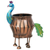 गैलरी व्यूवर में इमेज लोड करें, Webelkart Premium Metal Peacock Candle Holder for Home | Handcrafted Decorative Tealight Holder with Peacock Showpiece &amp; Stand | Indoor Outdoor Holder for Office Diwali Item (8.5" Inches)