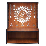 Load image into Gallery viewer, JaipurCrafts Premium OM Wooden Temple Beautiful MDF Wooden Temple/Pooja Mandir for Home and Office/Wall Mounted Temple Home Decor Temple (15.35&quot; Inches) Brown