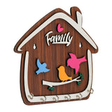 Load image into Gallery viewer, Webelkart Premium Cute Birds Hut Shape Wooden Keys Hanger for Home/Office Decor, Key Holder for Wall Decor/Home Decorative Gift Item (Brown)