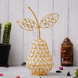 Load image into Gallery viewer, JaipurCrafts Premium Apple Shape Crystal Brass Tealight Candle Holder for Home Decoration |Tealight Candle Holder for Diwali Decor | Candle Holder for Table Decor (8.5" Inches Gold)