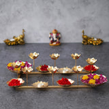 गैलरी व्यूवर में इमेज लोड करें, Webelkart Decorative Rangoli Stand Handcrafted Diya for Diwali Decorationfor Bowl for Floating Flowers and Tea Light Candles Home and Table Decor| Diwali Decoration Items (23&quot; Inches)