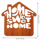 गैलरी व्यूवर में इमेज लोड करें, JaipurCrafts Customisation Home Sweet Home Wooden Key Hanger for Home/Office Decor (9&quot; Inches)