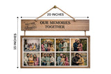गैलरी व्यूवर में इमेज लोड करें, Webelkart Premium Wooden Customised Photo Frame wall hanging With Custom Photo Upload (Upto 8 Photos) | Personalised Couple Memories Wall Hanging For Home | Valentine Day Gifts (20 x 15 inches)