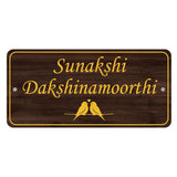 Load image into Gallery viewer, Webelkart Premium Customised Wood Name plate for home Entrance Outdoor, Personalised House name plates for home - 12 x6 inches, Wooden