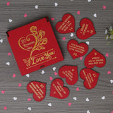 गैलरी व्यूवर में इमेज लोड करें, JaipurCrafts Premium I love You Greetings Cards for Couples - Love Gift Box 20 Cards with Reasons Why I Love You in Message Box,Valentine&#39;s Day Red Hearts Decorative Wooden Gift Box (4.5 Inches) Red