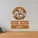 Load image into Gallery viewer, Webelkart Premium Wooden Family Designer Customised Wall Hanging, Name Plate For Home Entrance outdoor, Wooden Hanging House Name Plate - Personalised family wall hanging - 16 x 10 inches