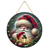 गैलरी व्यूवर में इमेज लोड करें, Webelkart Premium Christmas Decoration Wooden Wall Hanging Ornaments for Home | Living Room | Office,Merry Christmas Door Wall Hanging| Decoration Items (10&quot; Inches) Beautiful Santa Hanging
