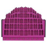 Load image into Gallery viewer, Webelkart Premium Hawamahal Shape Keys Hanger Wooden Key Holder for Home/Office Decor, Key Holder for Wall Decor Key Stand Holder (13&quot; Inches) Pink
