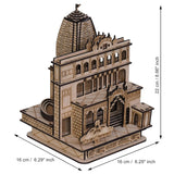 गैलरी व्यूवर में इमेज लोड करें, Webelkart Premium Khatu Shyam Ji Wooden Temple for Home Decoration car Dashboard Wooden Temple for Office - Khatu Shyam Mandir Model (8.66&quot; Inches) (Brown Finish)