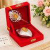 गैलरी व्यूवर में इमेज लोड करें, Webelkart Beautiful Decorative Silver Kumkum Box With Leaf And Red Velvet,Roli|Chawal|Chandan|Haldi|Kumkum Puja Box|Sindoor Box- Diwali Gift Item,Roli Chawal Box,Pooja Artical